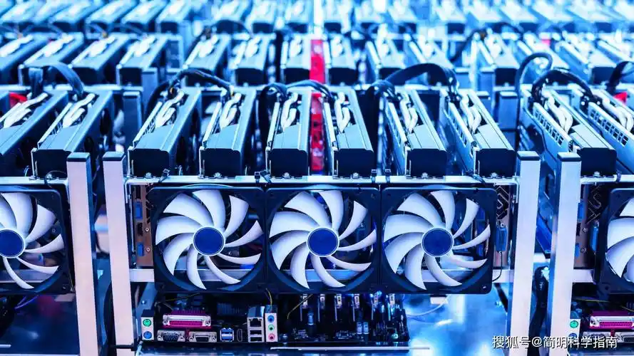 A miner working on the mining rig in a mining farm