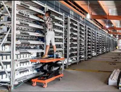 A large-scale mining farm equipped with state-of-the-art hardware